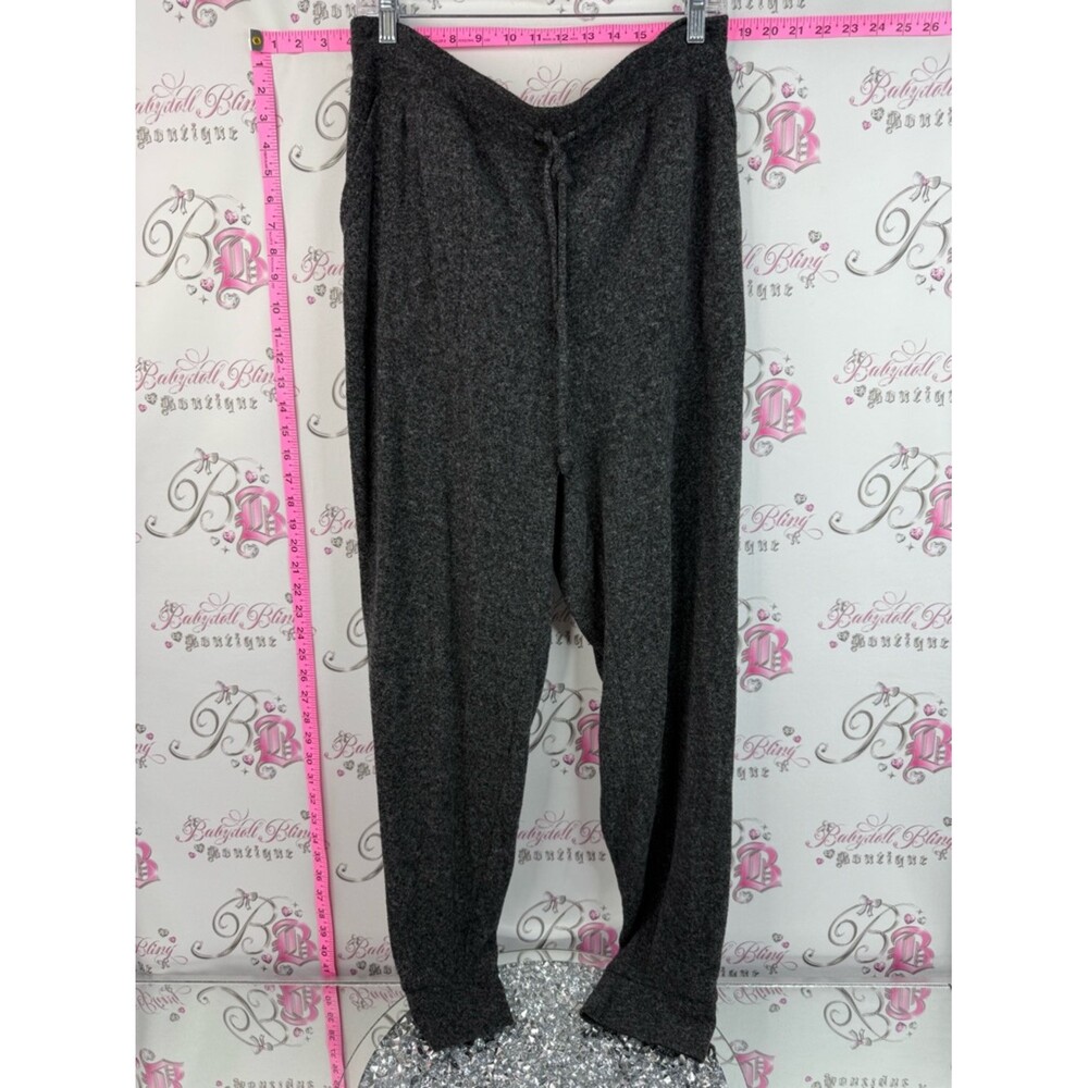 Hyba joggers sweatpants stretchy soft Cozy Dark Gray Knit Lounge Pants